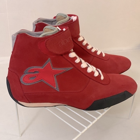 Alpinestars Y2K Red Vintage Suede Racing Boots/EUC - Picture 10 of 17